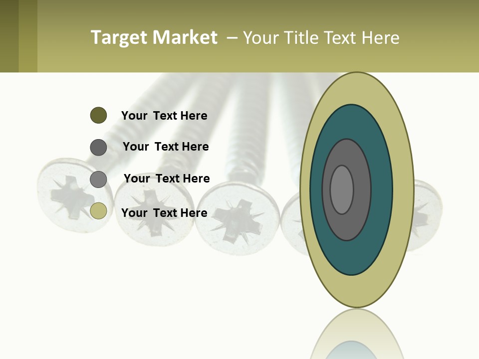 Silver Cross Woodscrew PowerPoint Template