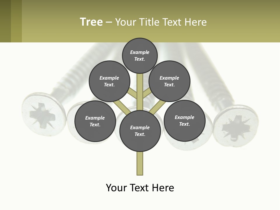 Silver Cross Woodscrew PowerPoint Template