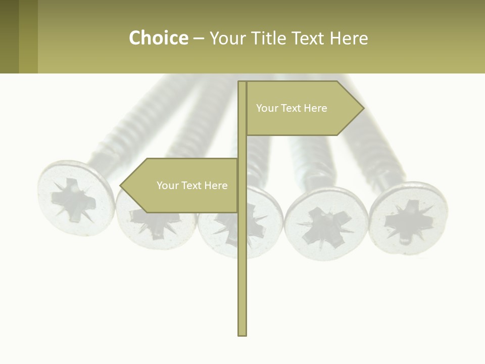 Silver Cross Woodscrew PowerPoint Template