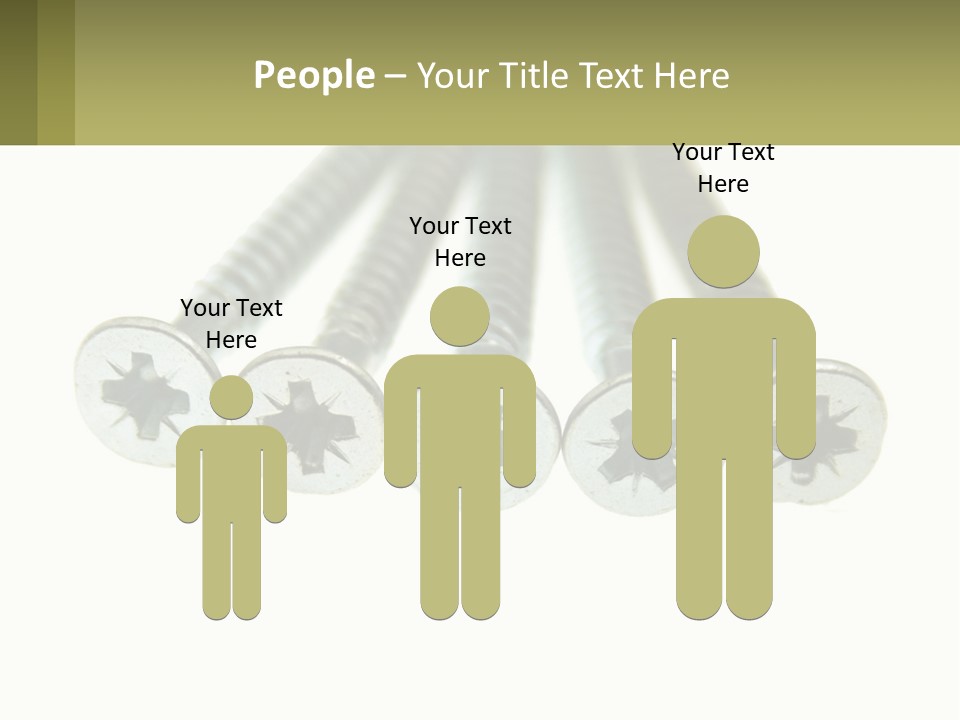 Silver Cross Woodscrew PowerPoint Template