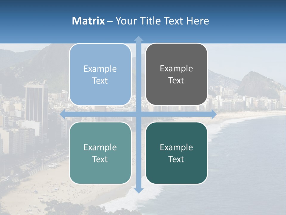 A Picture Of A Beach With A City In The Background PowerPoint Template