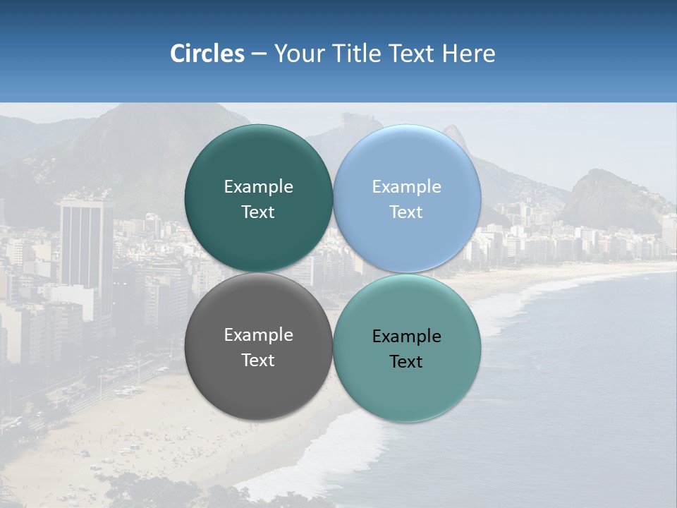 A Picture Of A Beach With A City In The Background PowerPoint Template