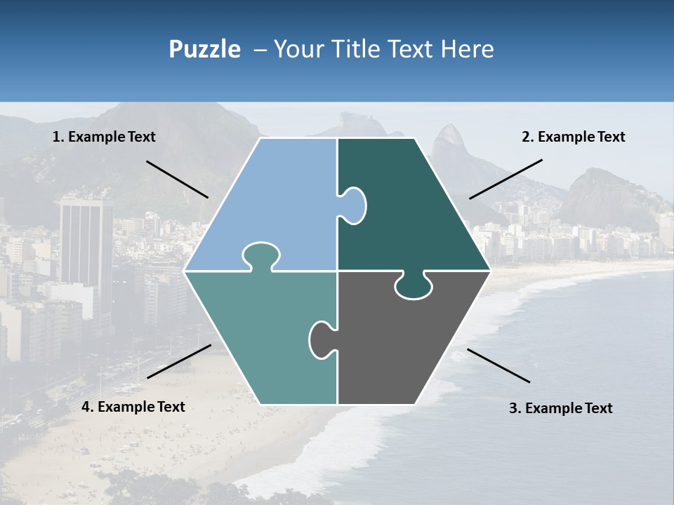 A Picture Of A Beach With A City In The Background PowerPoint Template