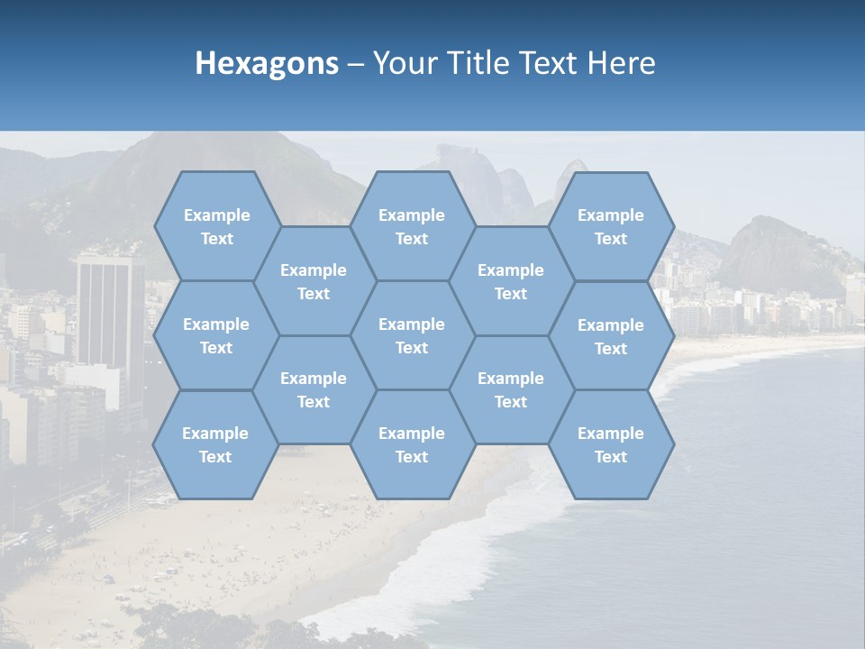 A Picture Of A Beach With A City In The Background PowerPoint Template