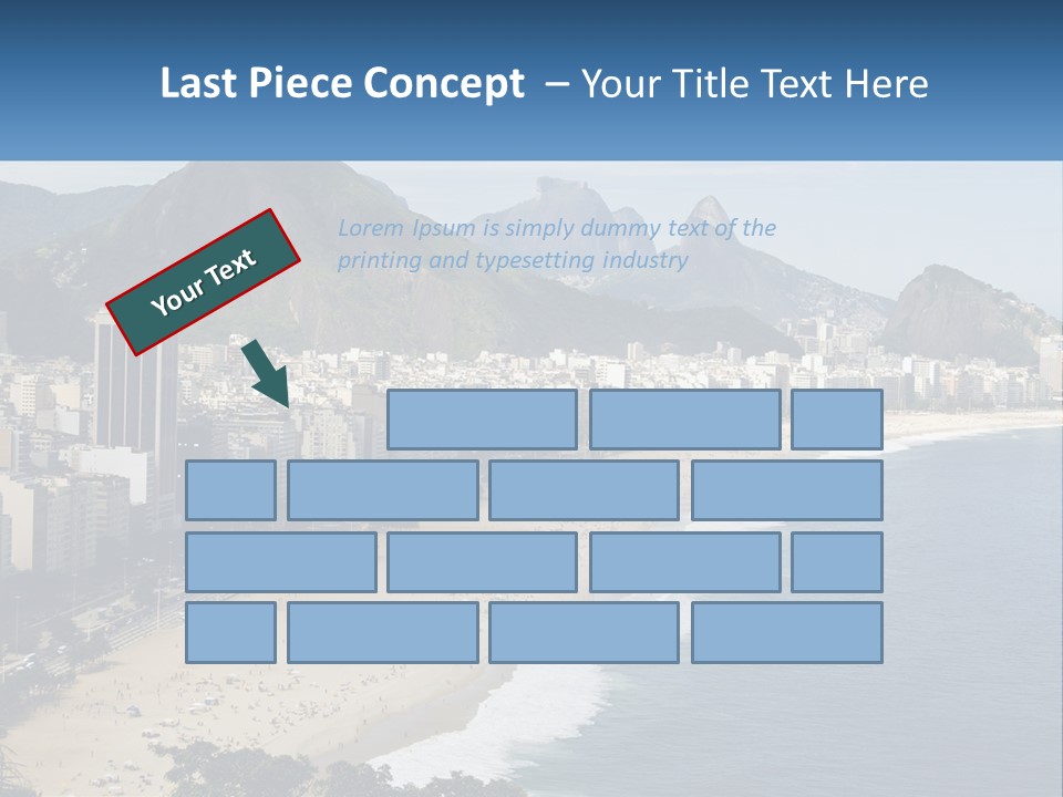 A Picture Of A Beach With A City In The Background PowerPoint Template