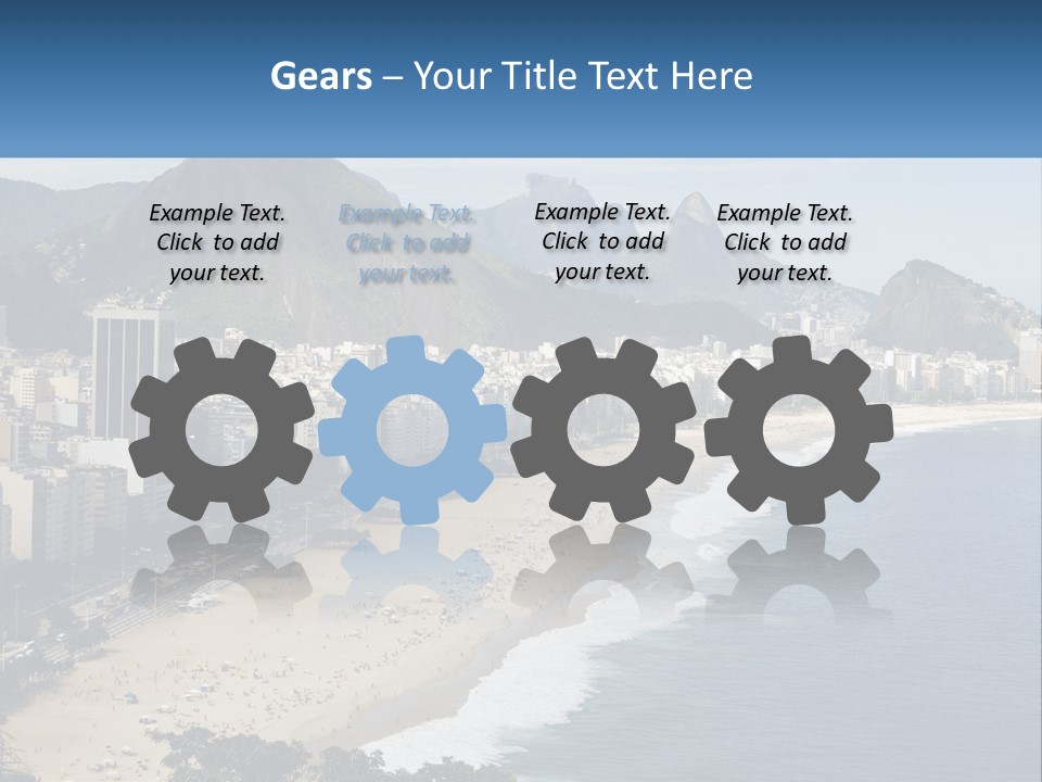 A Picture Of A Beach With A City In The Background PowerPoint Template