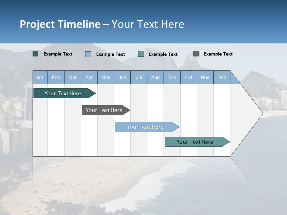 A Picture Of A Beach With A City In The Background PowerPoint Template