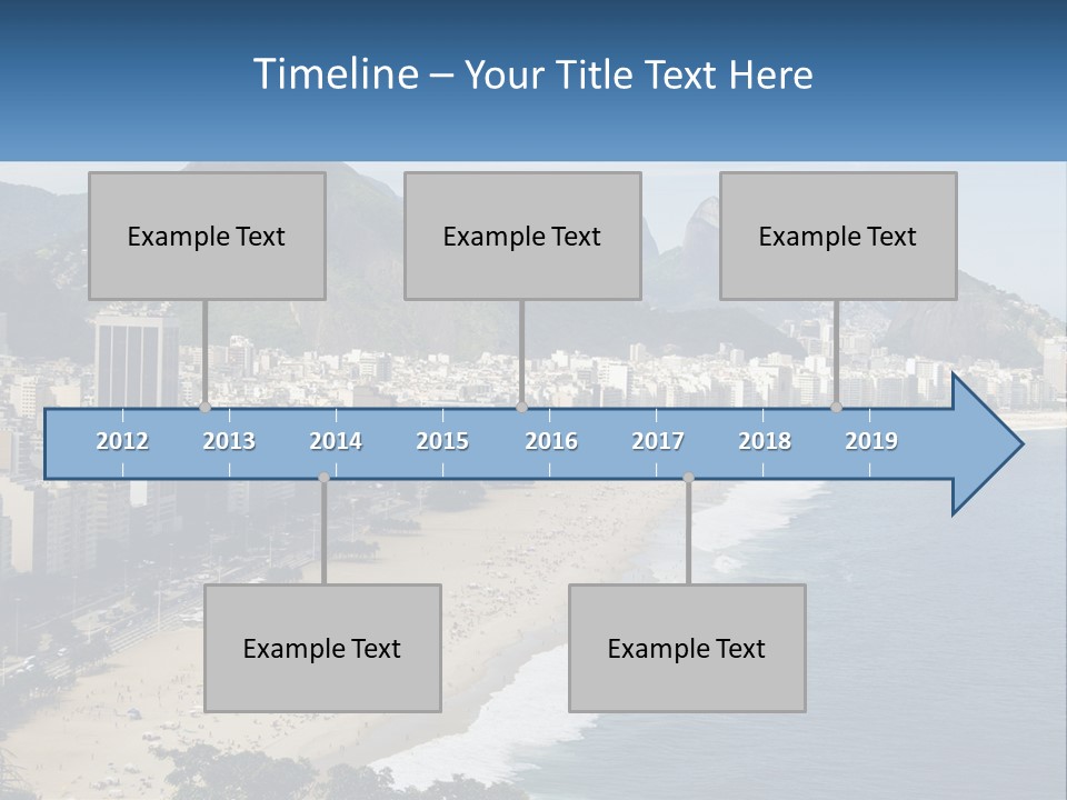 A Picture Of A Beach With A City In The Background PowerPoint Template