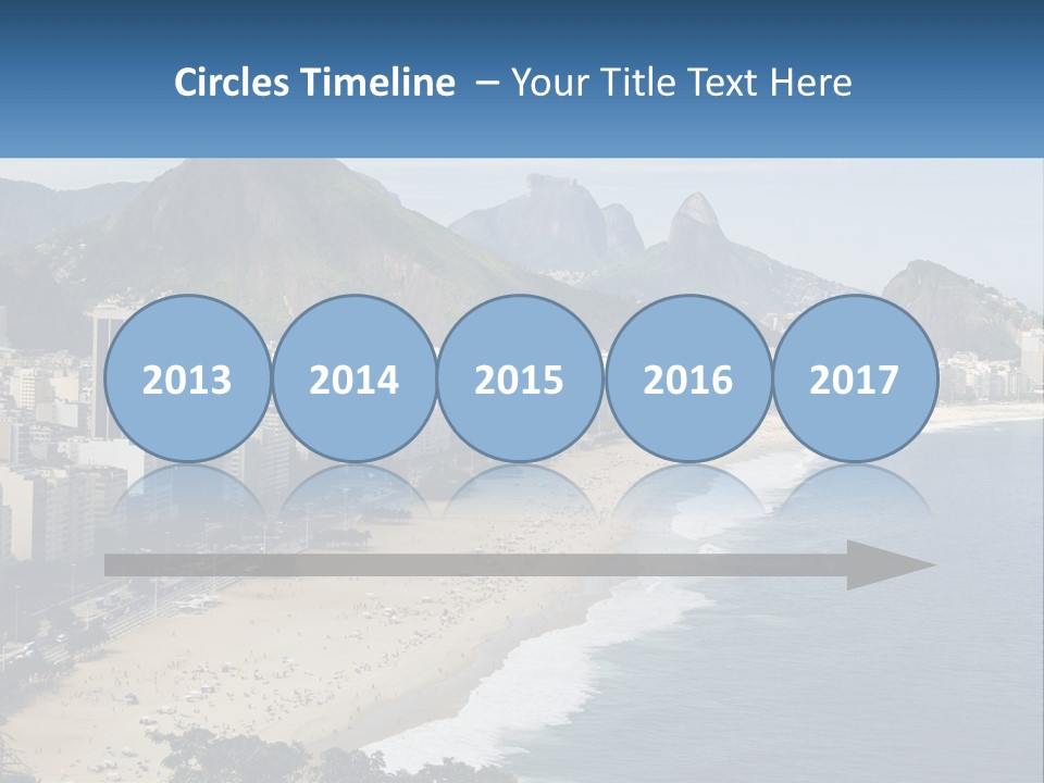 A Picture Of A Beach With A City In The Background PowerPoint Template