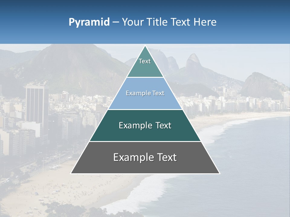 A Picture Of A Beach With A City In The Background PowerPoint Template