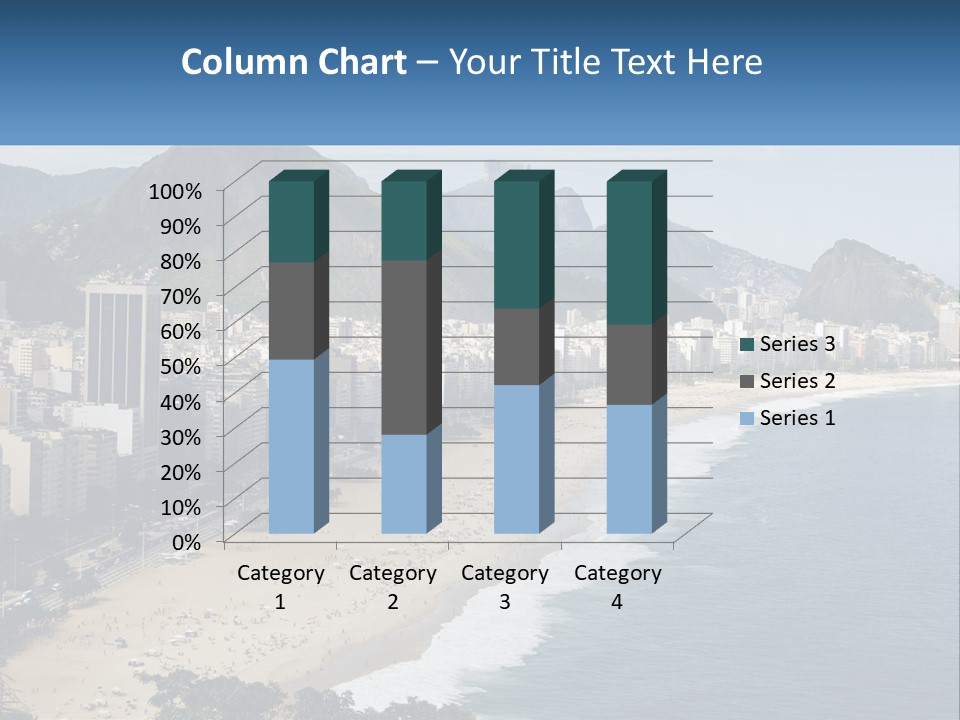 A Picture Of A Beach With A City In The Background PowerPoint Template