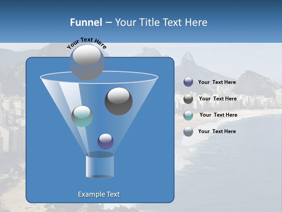 A Picture Of A Beach With A City In The Background PowerPoint Template