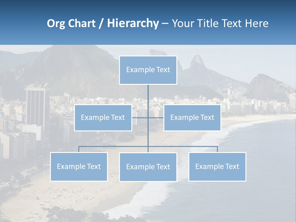 A Picture Of A Beach With A City In The Background PowerPoint Template