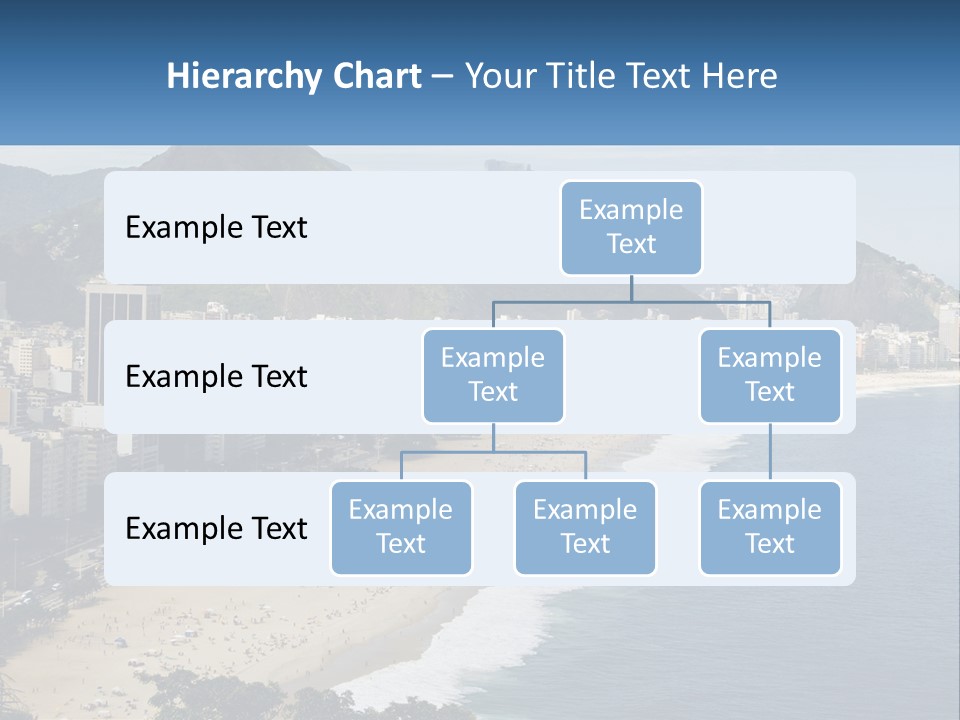 A Picture Of A Beach With A City In The Background PowerPoint Template