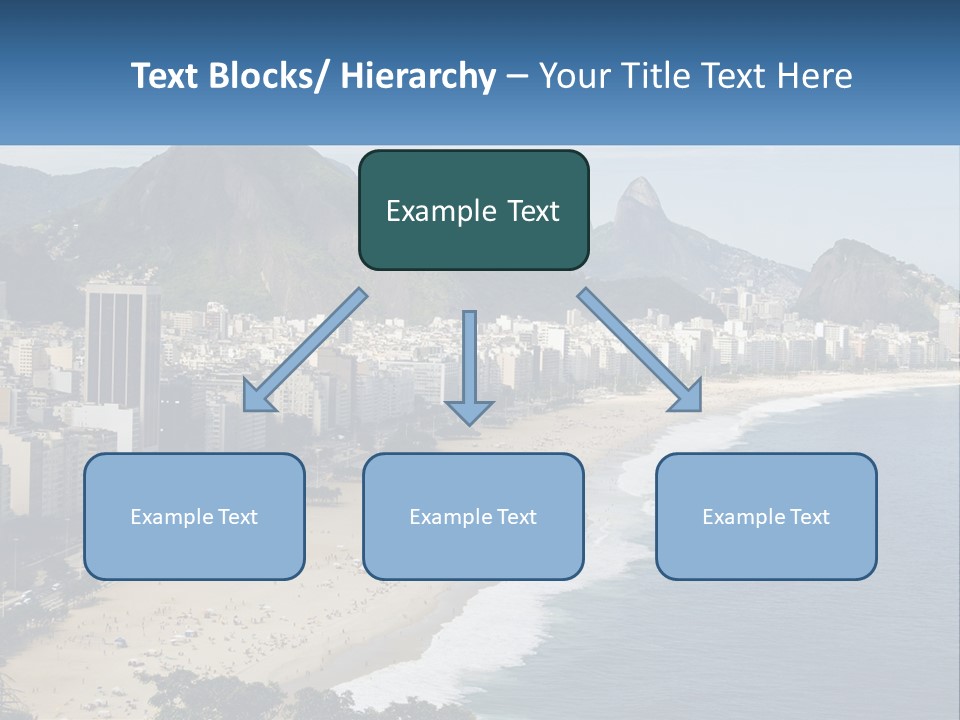 A Picture Of A Beach With A City In The Background PowerPoint Template