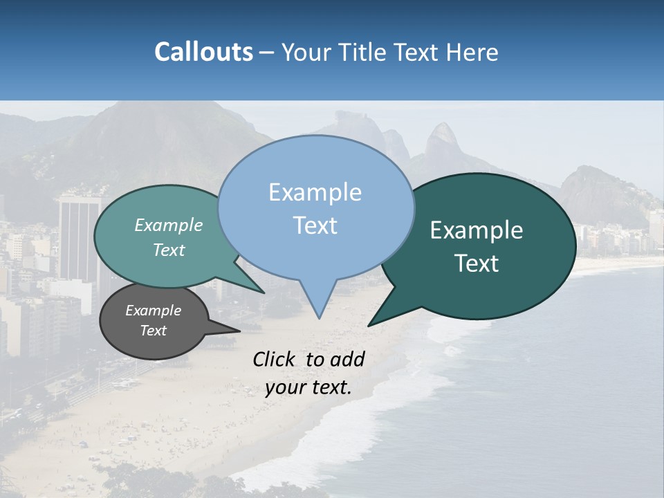 A Picture Of A Beach With A City In The Background PowerPoint Template