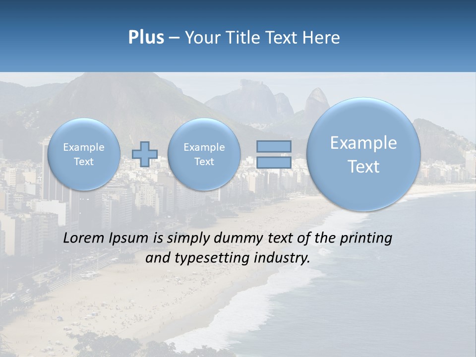 A Picture Of A Beach With A City In The Background PowerPoint Template