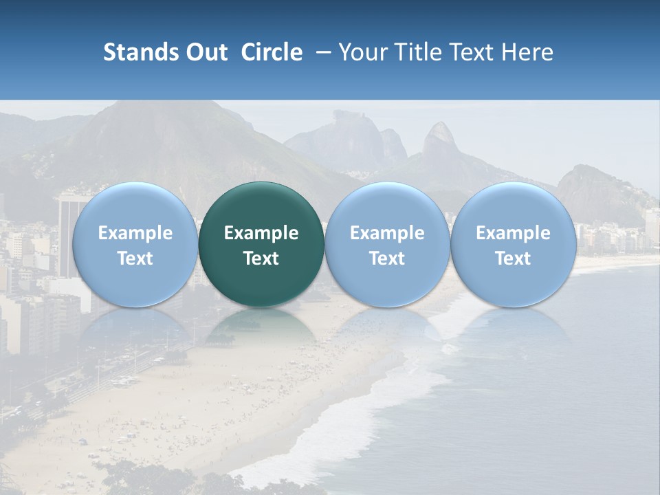 A Picture Of A Beach With A City In The Background PowerPoint Template