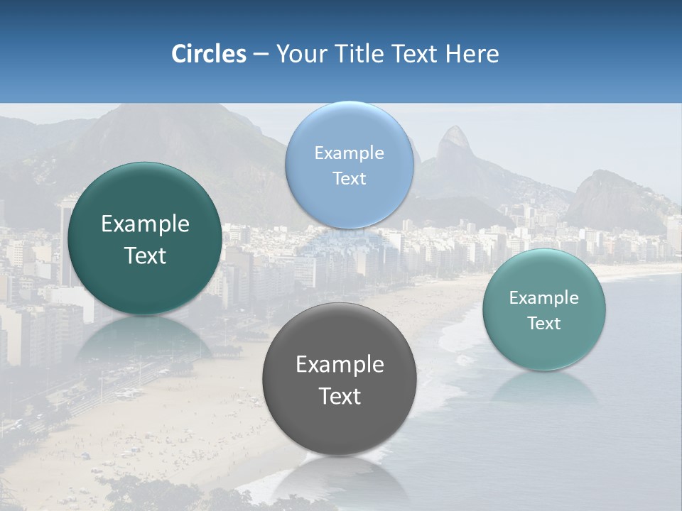 A Picture Of A Beach With A City In The Background PowerPoint Template