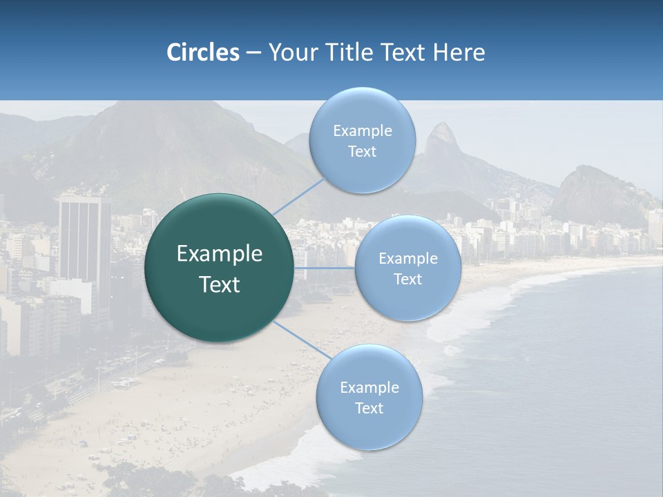 A Picture Of A Beach With A City In The Background PowerPoint Template