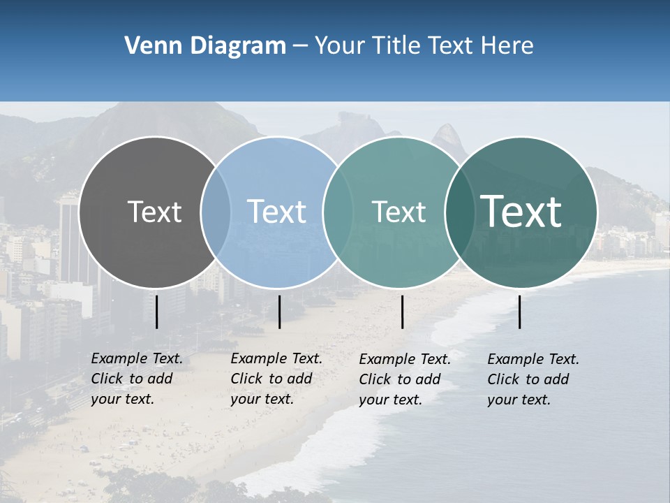 A Picture Of A Beach With A City In The Background PowerPoint Template