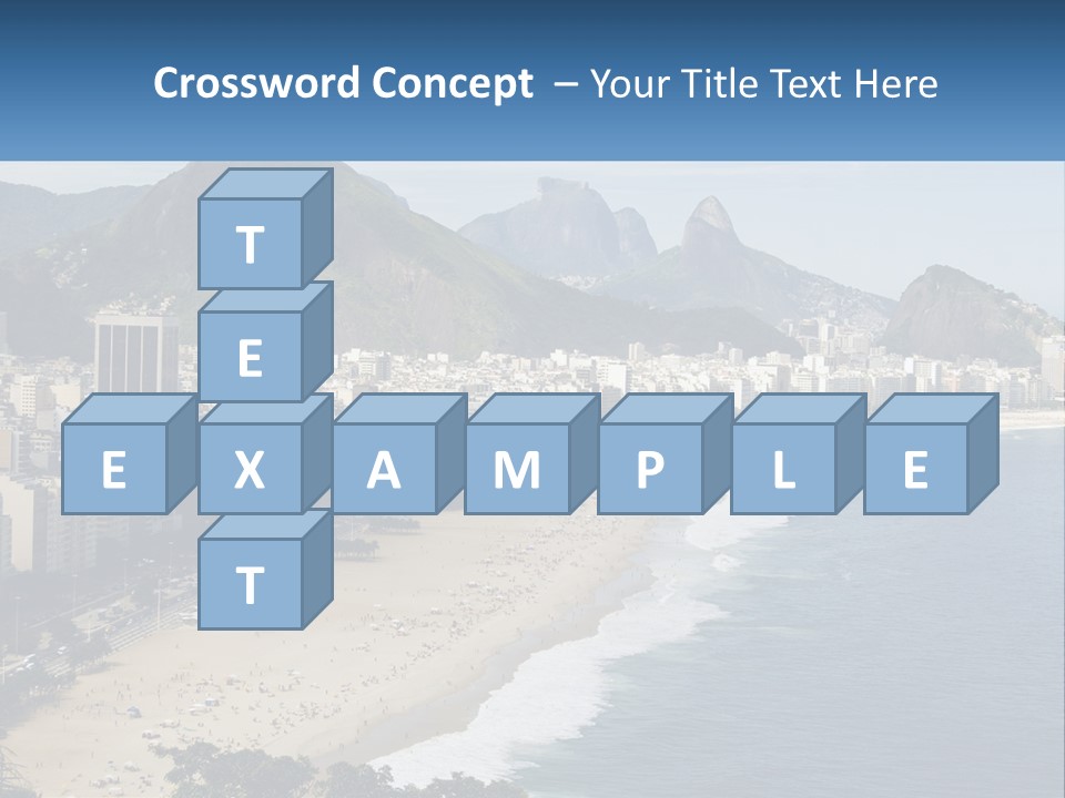 A Picture Of A Beach With A City In The Background PowerPoint Template