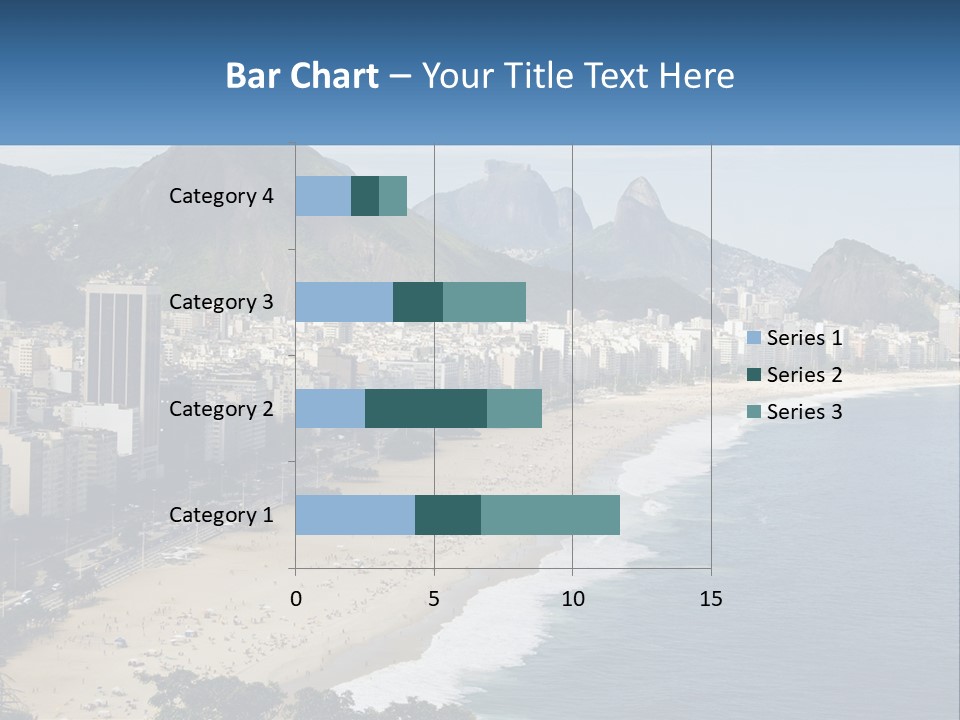 A Picture Of A Beach With A City In The Background PowerPoint Template