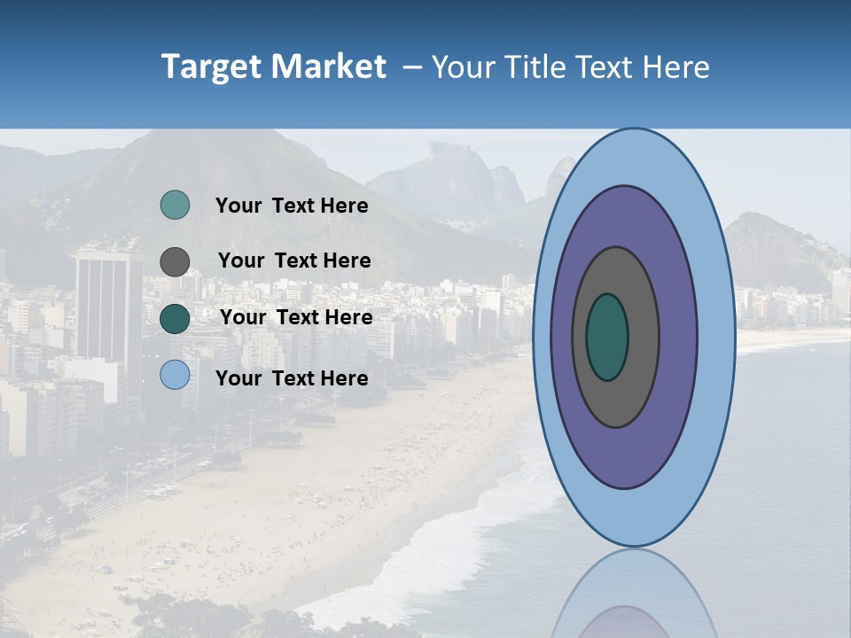 A Picture Of A Beach With A City In The Background PowerPoint Template