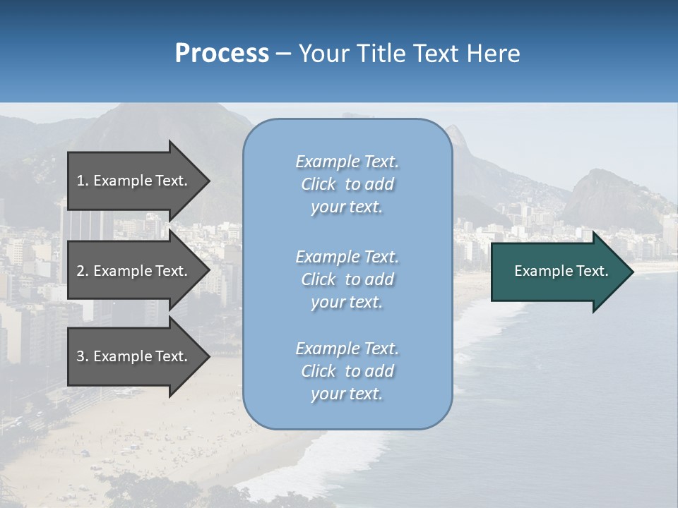 A Picture Of A Beach With A City In The Background PowerPoint Template