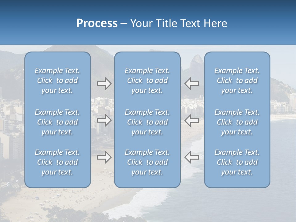 A Picture Of A Beach With A City In The Background PowerPoint Template