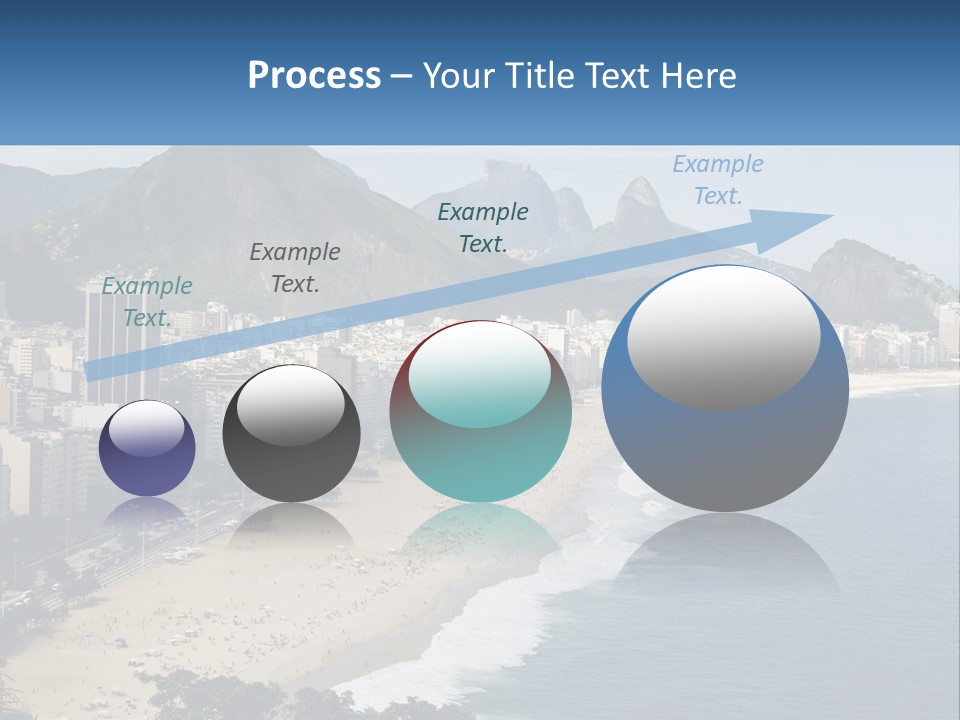 A Picture Of A Beach With A City In The Background PowerPoint Template