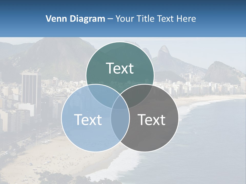 A Picture Of A Beach With A City In The Background PowerPoint Template