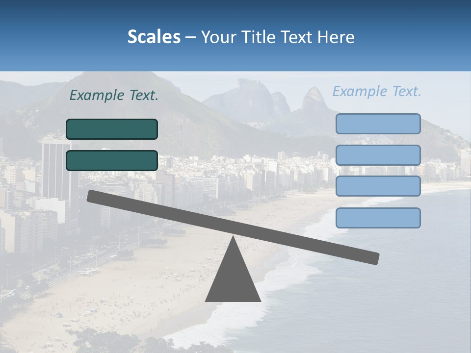 A Picture Of A Beach With A City In The Background PowerPoint Template