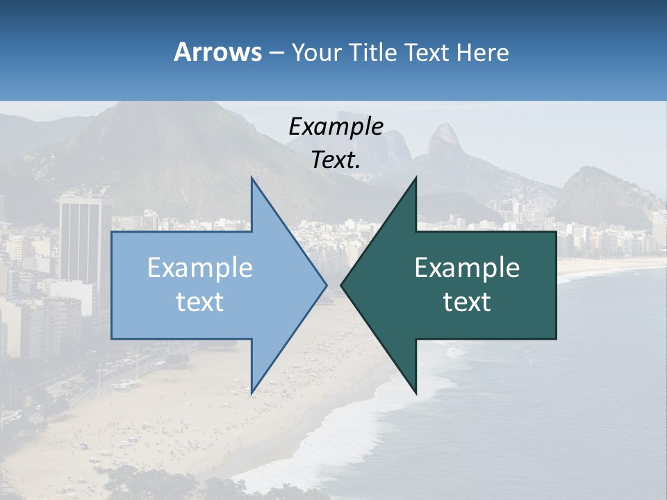 A Picture Of A Beach With A City In The Background PowerPoint Template