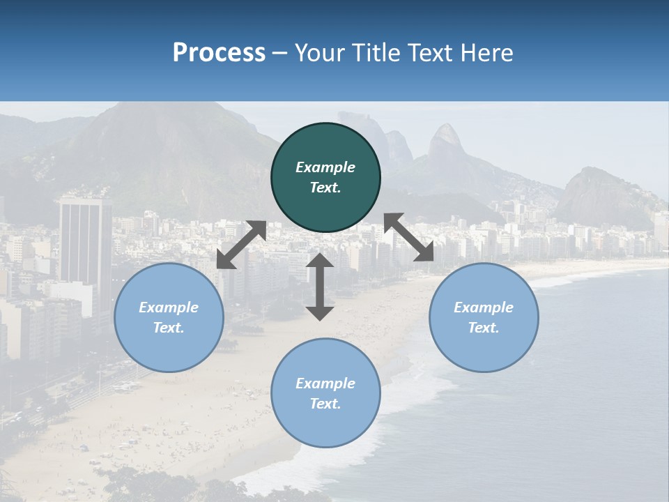 A Picture Of A Beach With A City In The Background PowerPoint Template