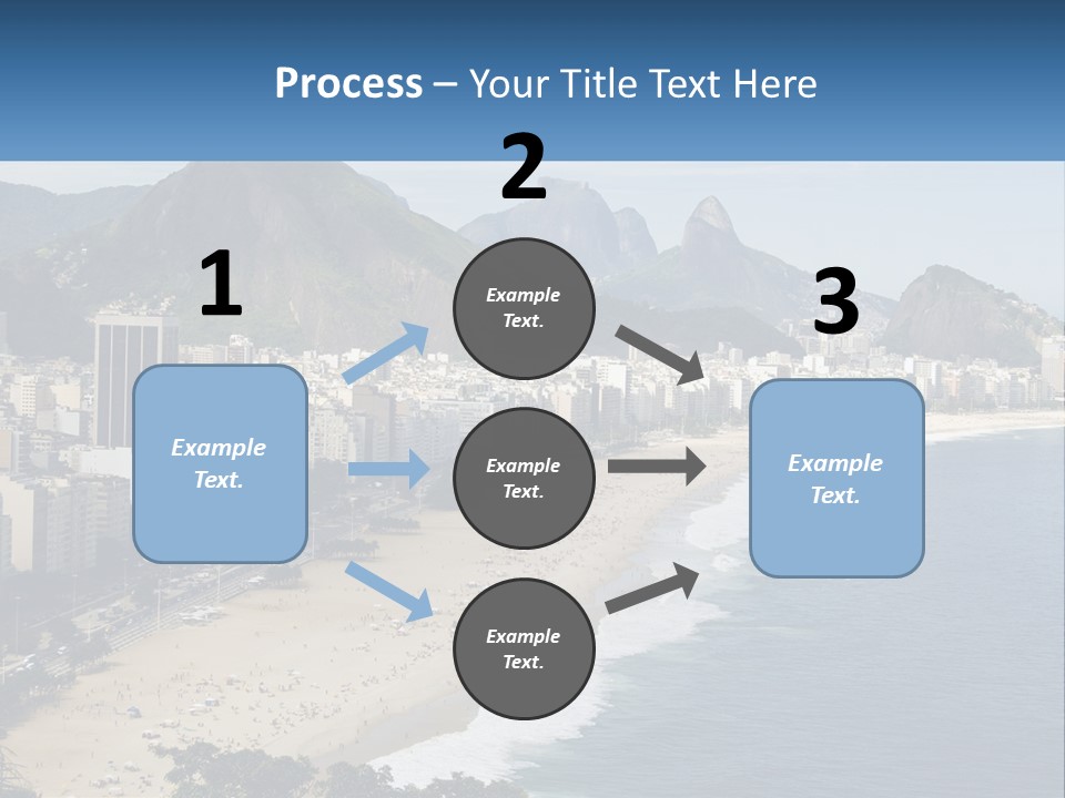 A Picture Of A Beach With A City In The Background PowerPoint Template