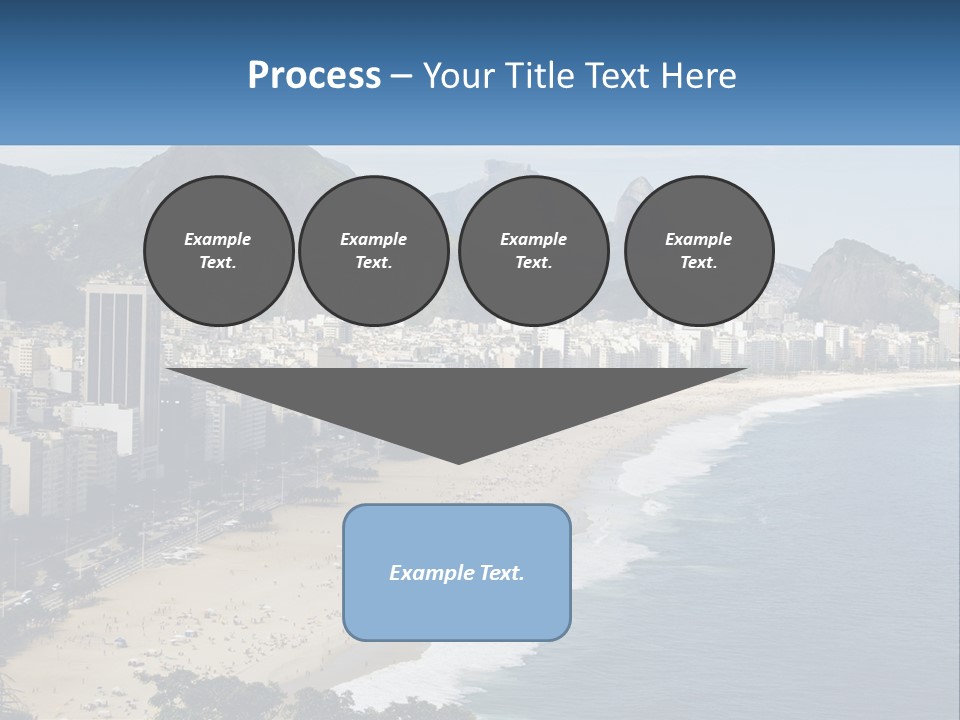 A Picture Of A Beach With A City In The Background PowerPoint Template