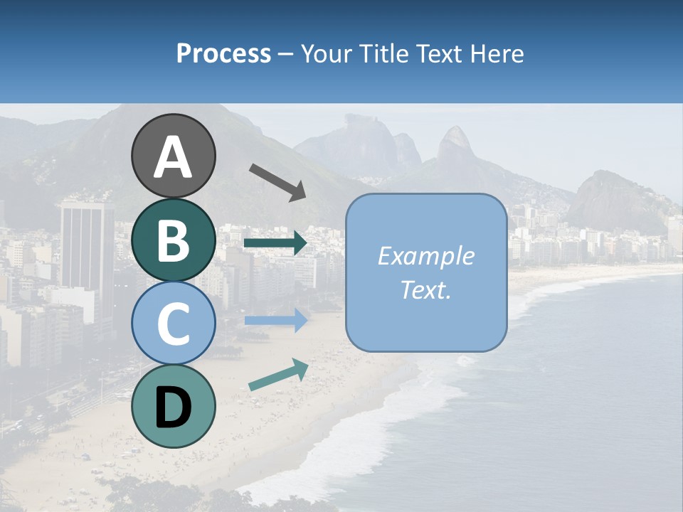 A Picture Of A Beach With A City In The Background PowerPoint Template