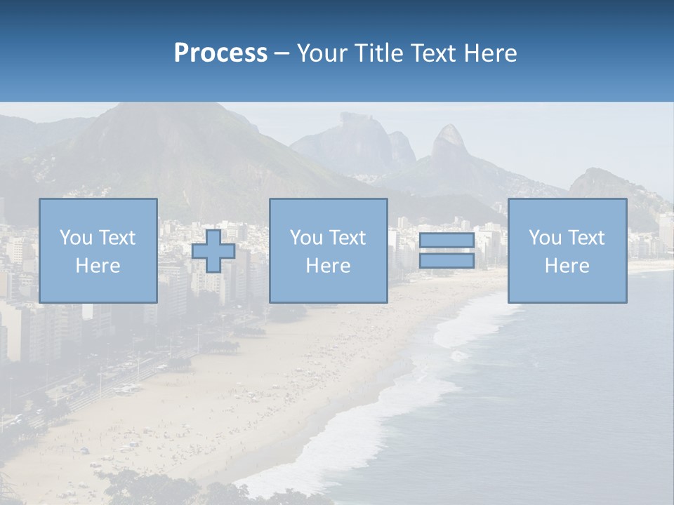 A Picture Of A Beach With A City In The Background PowerPoint Template