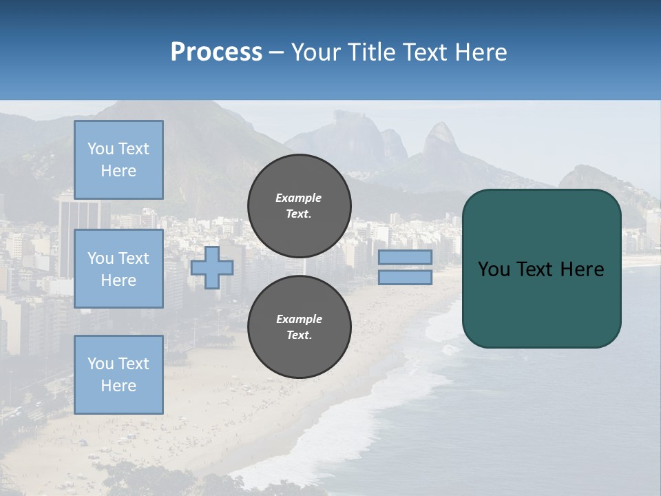 A Picture Of A Beach With A City In The Background PowerPoint Template