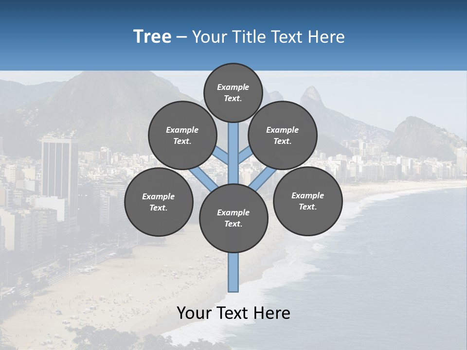 A Picture Of A Beach With A City In The Background PowerPoint Template