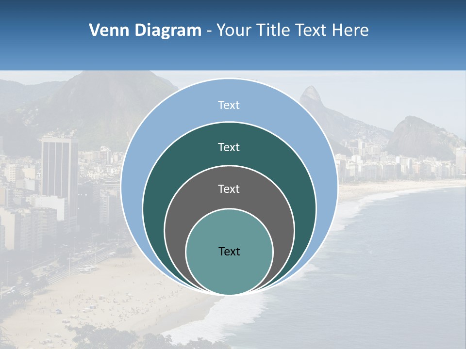 A Picture Of A Beach With A City In The Background PowerPoint Template