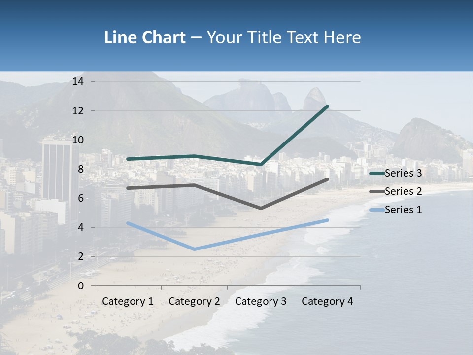 A Picture Of A Beach With A City In The Background PowerPoint Template