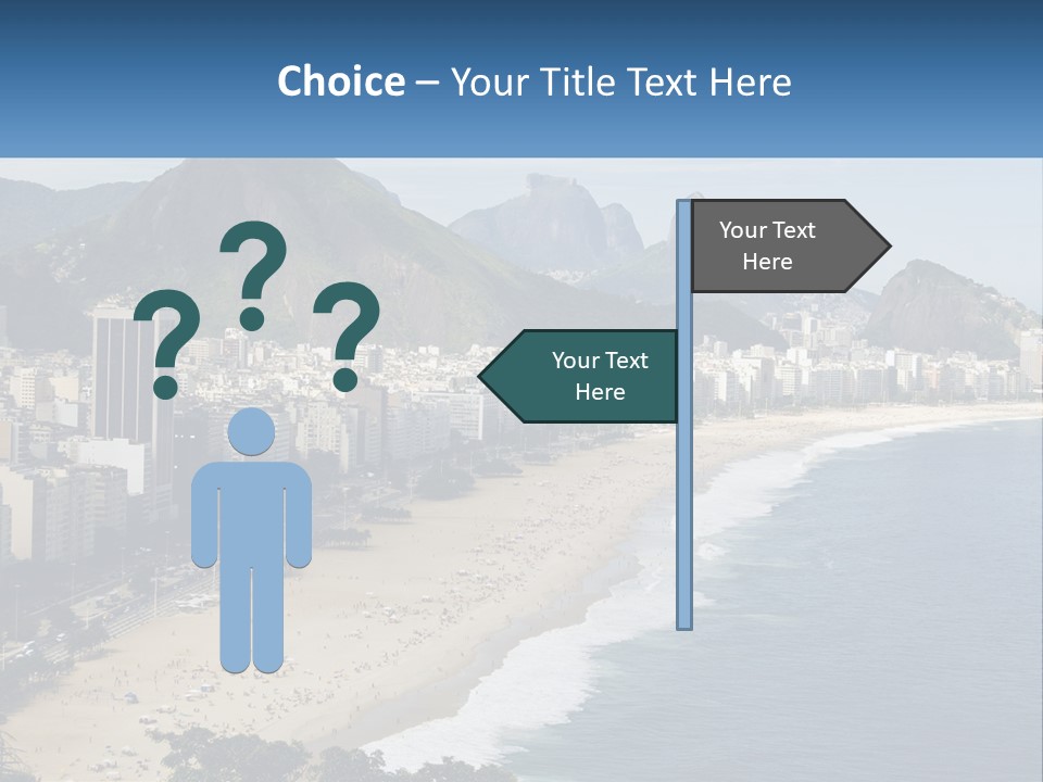 A Picture Of A Beach With A City In The Background PowerPoint Template