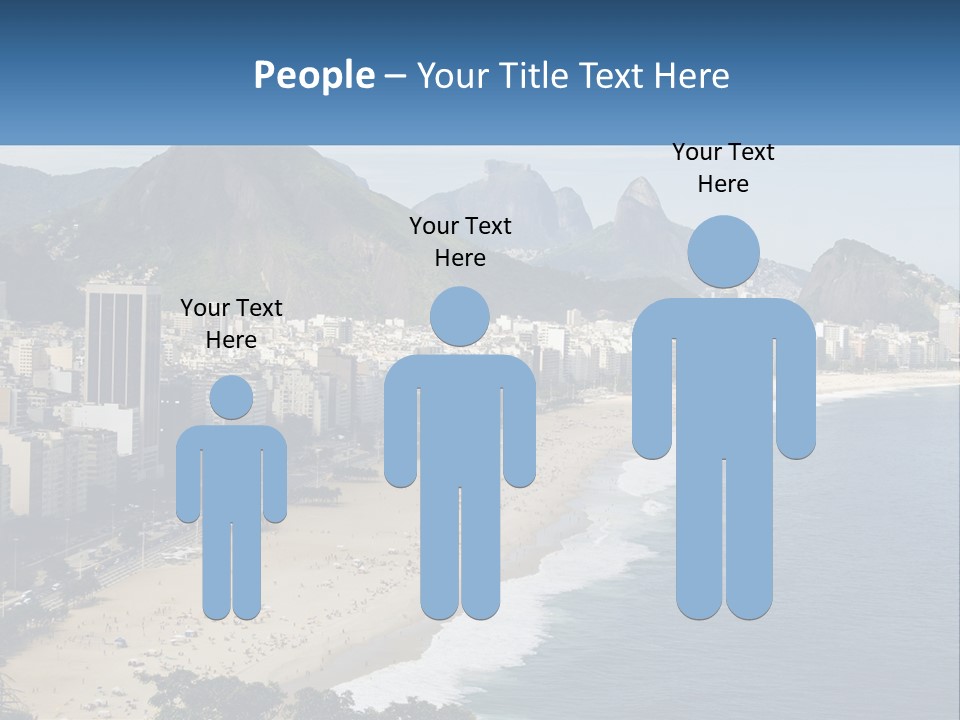 A Picture Of A Beach With A City In The Background PowerPoint Template