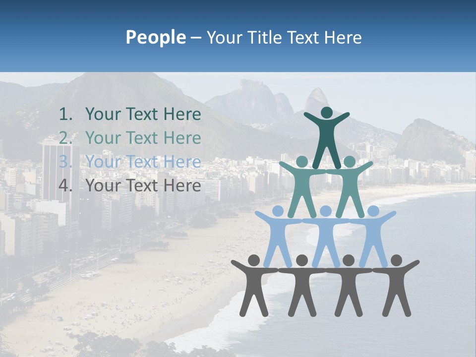 A Picture Of A Beach With A City In The Background PowerPoint Template