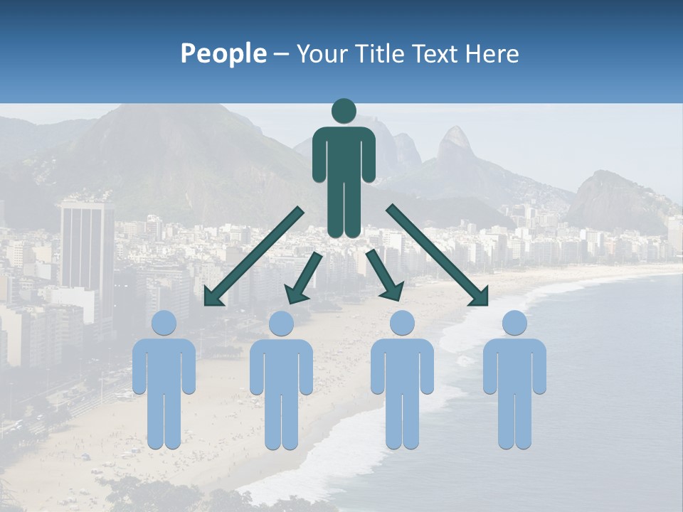 A Picture Of A Beach With A City In The Background PowerPoint Template