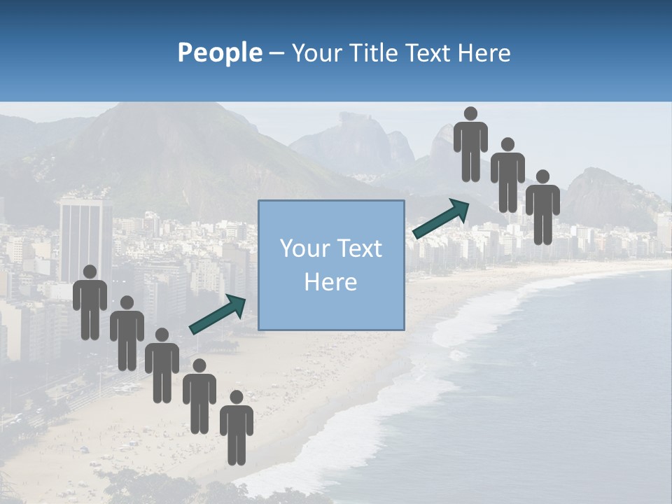 A Picture Of A Beach With A City In The Background PowerPoint Template