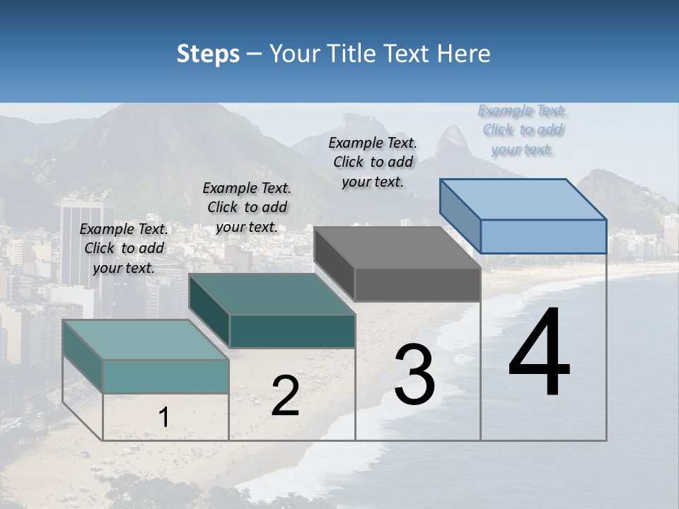 A Picture Of A Beach With A City In The Background PowerPoint Template