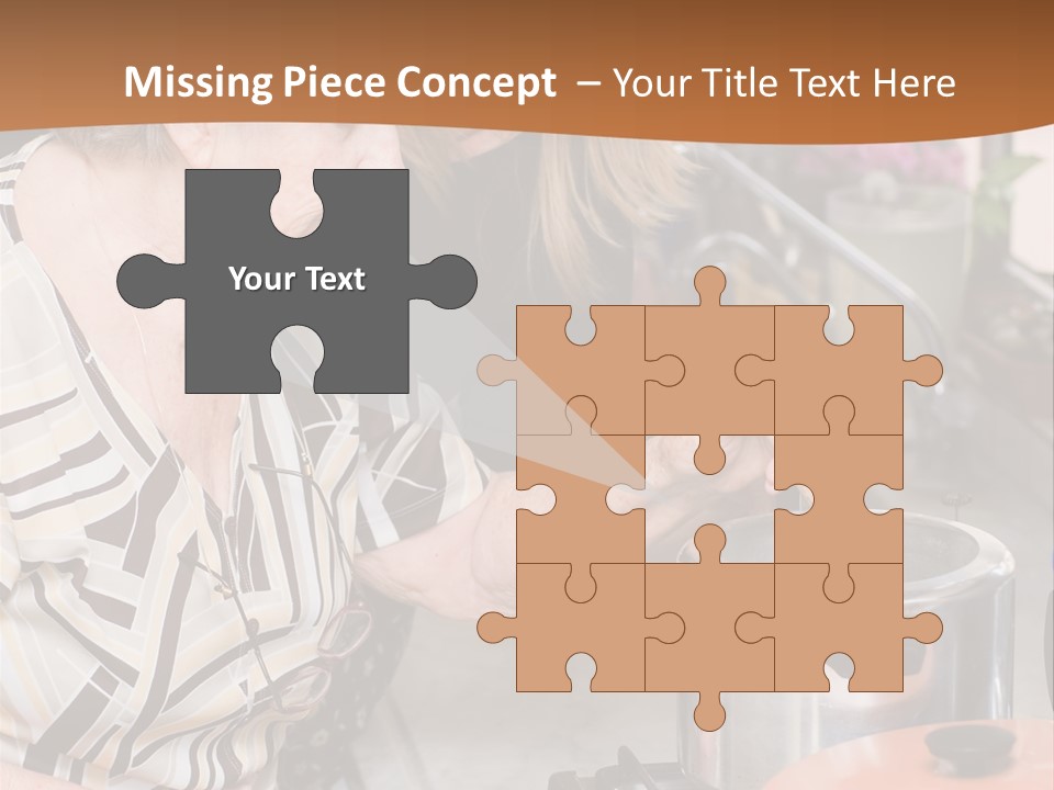 Female Preparing Retirement PowerPoint Template